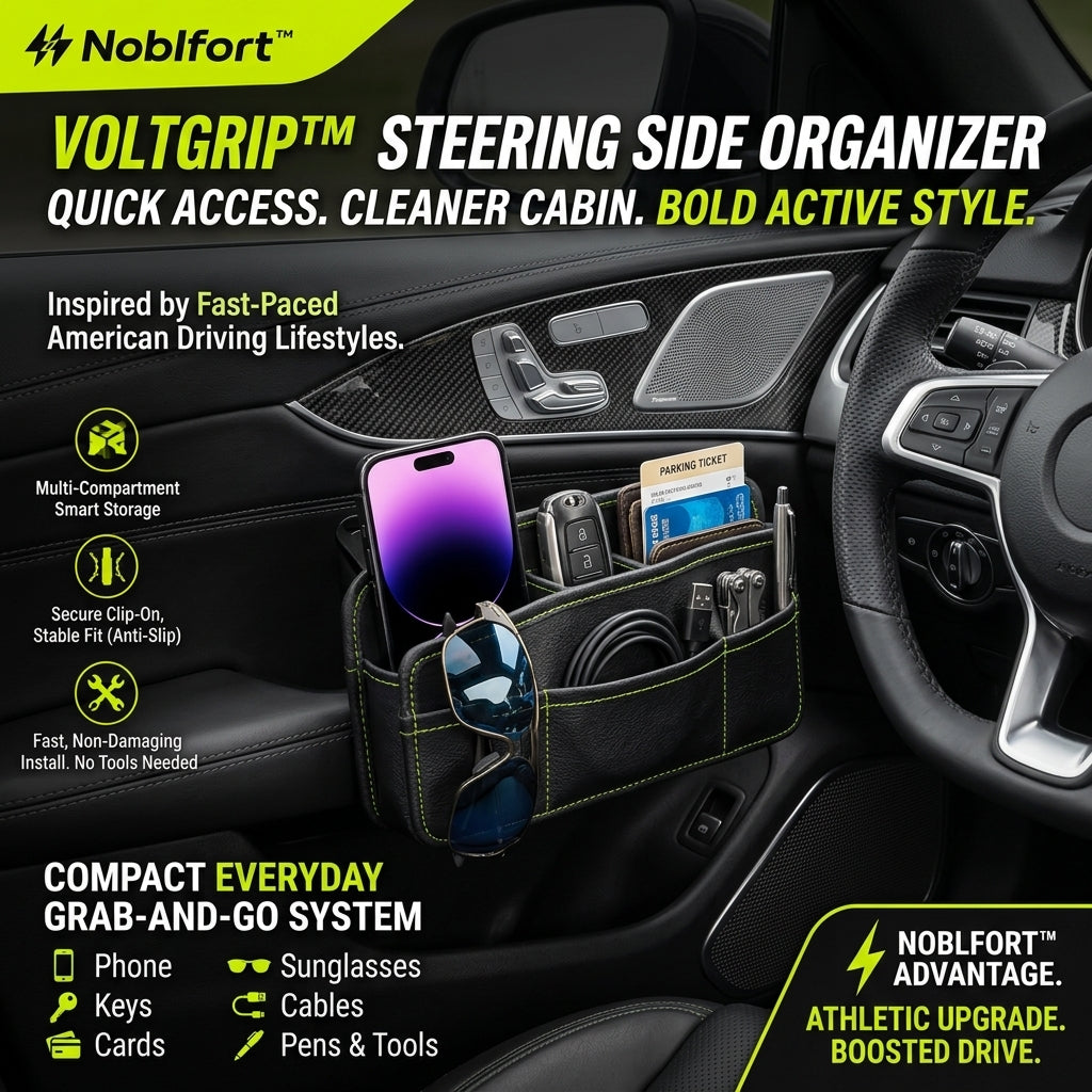 Noblfort™ VoltGrip Steering Side Organizer