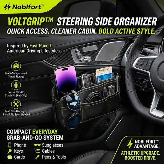 Noblfort™ VoltGrip Steering Side Organizer