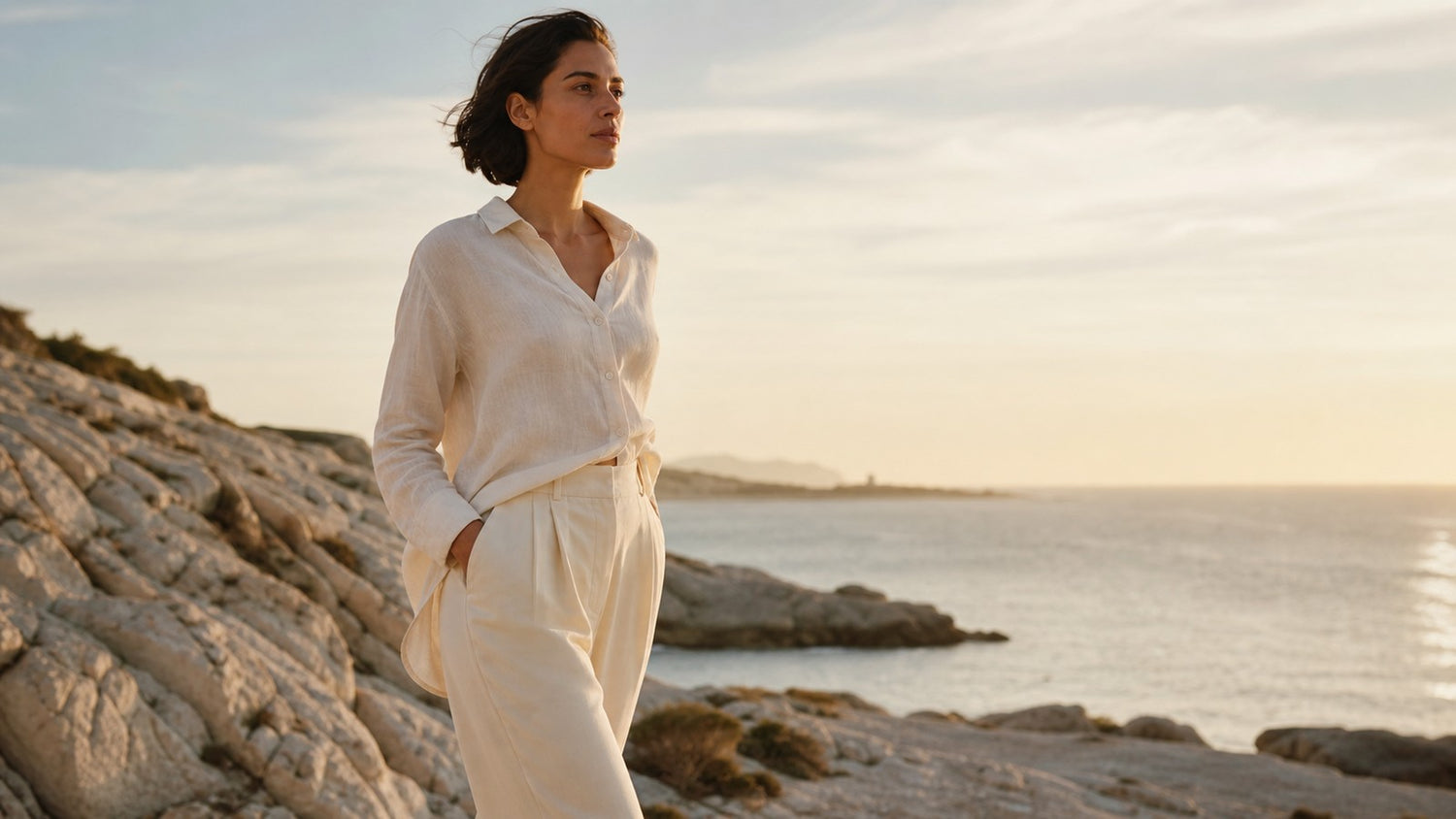 DOTALE at the coast in golden hour light